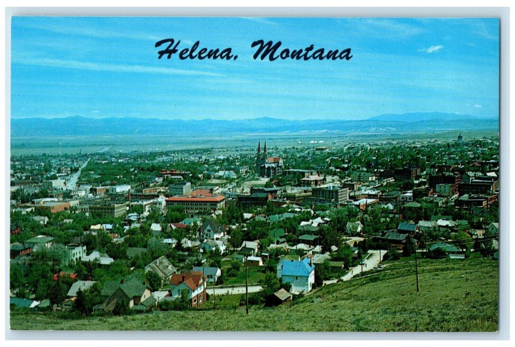 c1960's Bird's Eye View Of Helena Montana MT Unposted Vintage Postcard