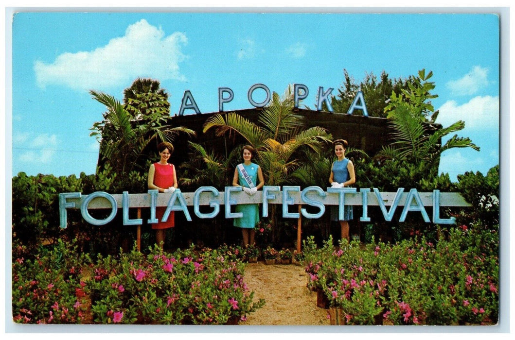 1965 Gateway Apopka Florida's Foliage Festival Chamber Commerce Florida Postcard