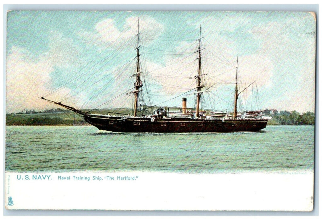 c1905 U. S. Navy Naval Training Ship The Hartford Raphael Tuck & Sons Postcard