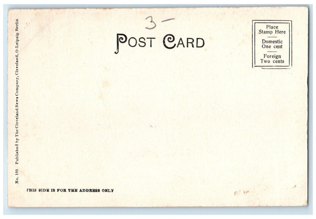 1905 Scene Steamer Cruise Ship Bridge River View Cleveland Ohio Vintage Postcard