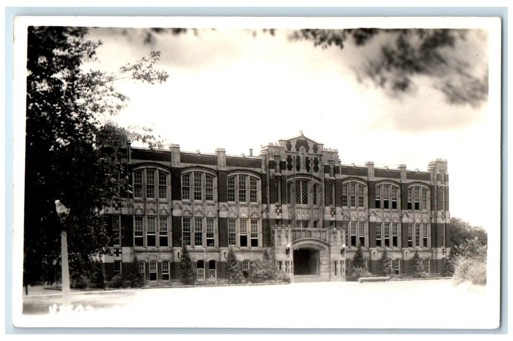 c1940's University of Oklahoma Building Campus Vintage RPPC Photo Postcard