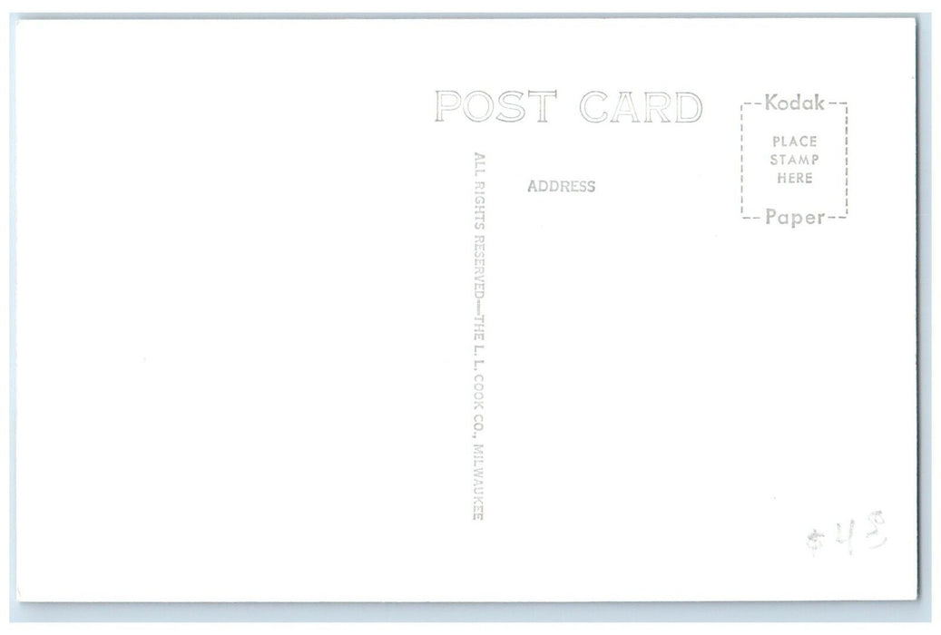 c1950's Zion Evangelical Reformed Church Garner Iowa IA RPPC Photo Postcard