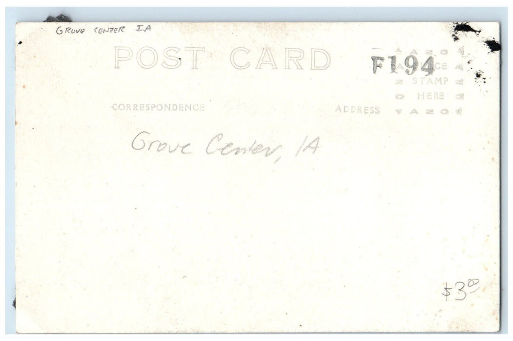 c1910's View Of Church Dubuque Conrad Grove Center Iowa IA RPPC Photo Postcard