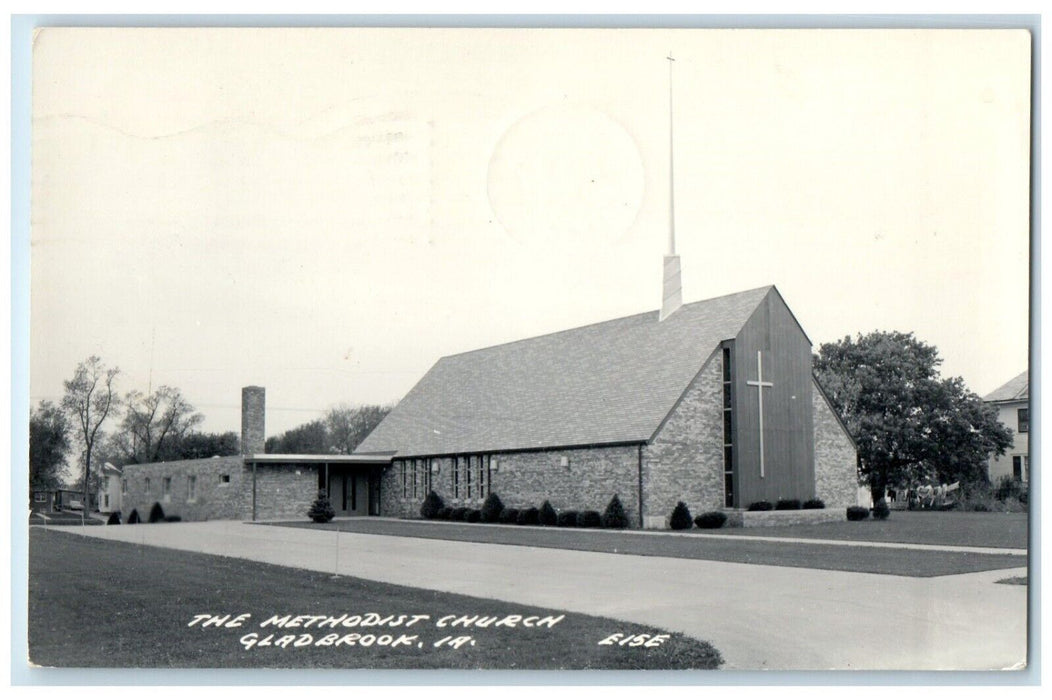 1964 The Methodist Church Gladbrook Iowa IA RPPC Photo Posted Vintage Postcard