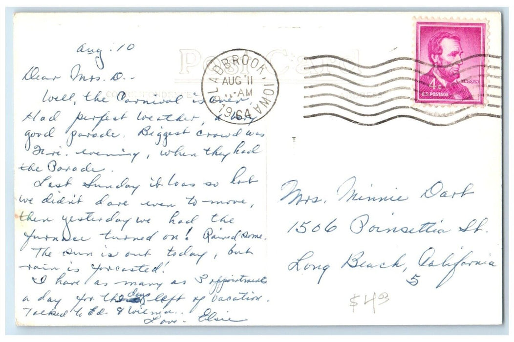 1964 The Methodist Church Gladbrook Iowa IA RPPC Photo Posted Vintage Postcard