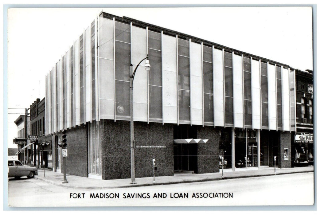 Fort Madison Savings And Loan Association Fort Madison Iowa RPPC Photo Postcard