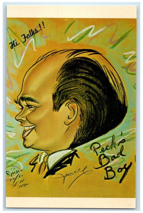 c1960 Hi Folks Peck's Bad Boy Caricature Harry Peck Wautoma Wisconsin  Postcard