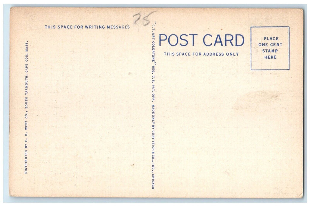 c1940 Lewis Bay Englewood Beach West Yarmouth Cape COD Massachusetts MA Postcard