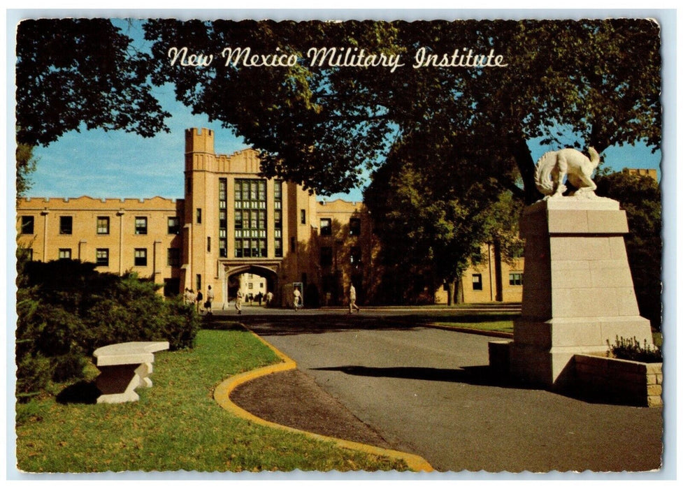 c1950s New Mexico Military Institute Roswell NM, Entrance To Sally Port Postcard