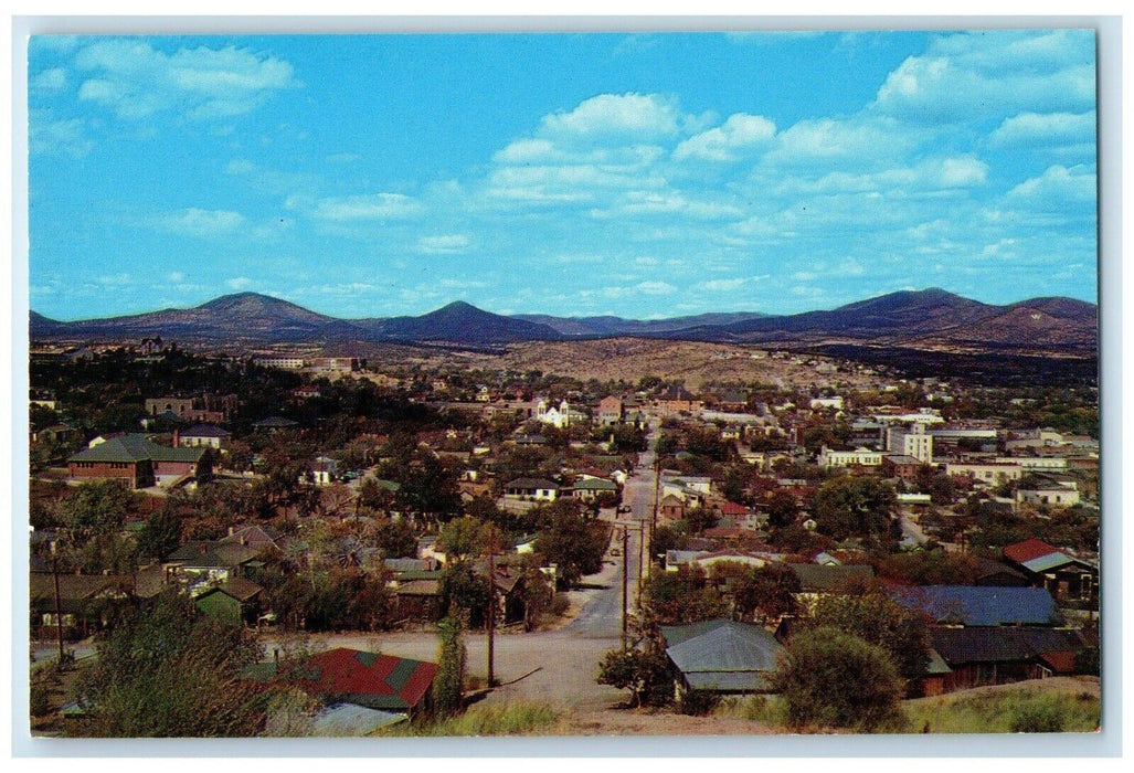 Bird's Eye View Of Pintos Atlas Mountains Silver City New Mexico NM Postcard