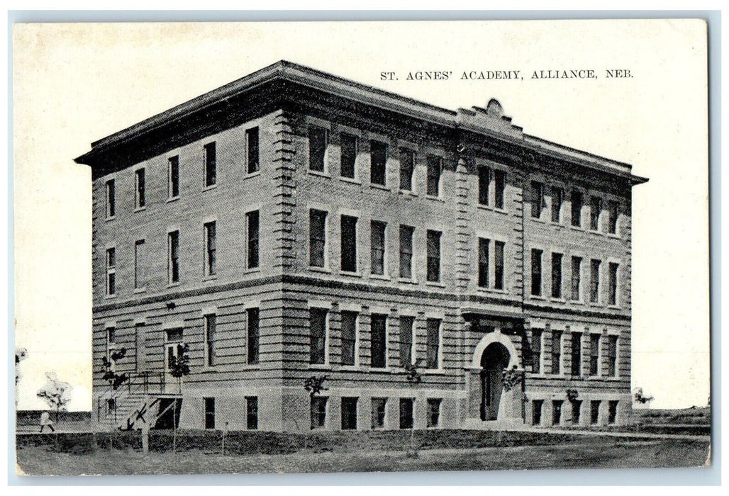c1910's St. Agnes Academy Building Campus Alliance Nebraska NE Antique Postcard