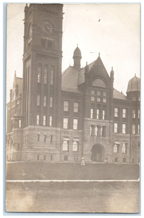 c1910s Jefferson City Court House Building Fairfield Iowa IA RPPC Photo Postcard