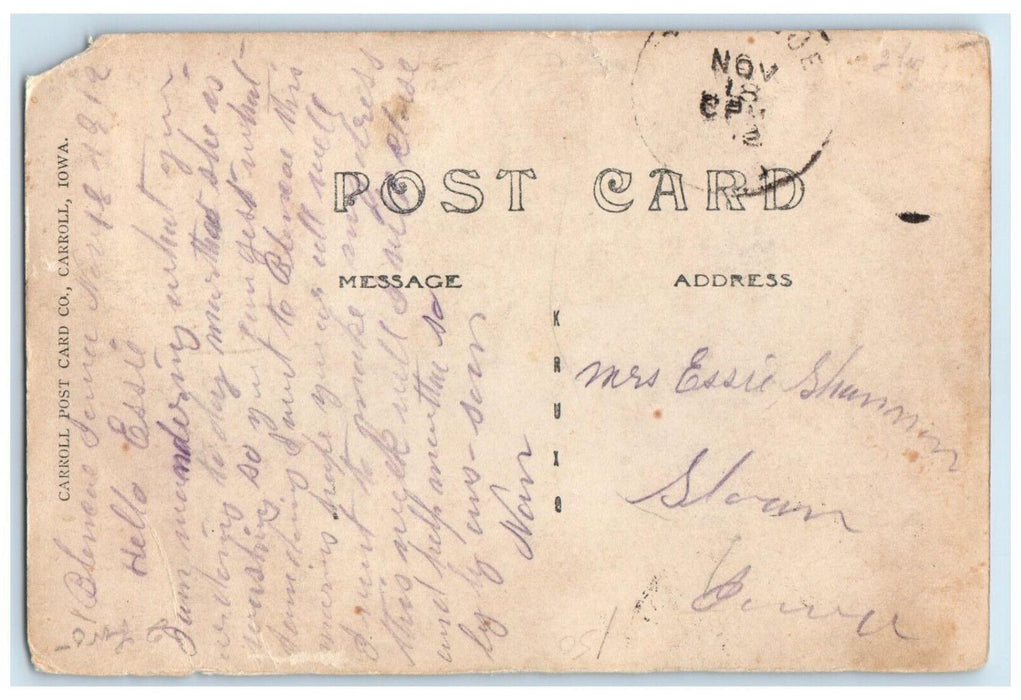 c1910's Congregational Church Bell Blencoe Iowa IA RPPC Photo Antique Postcard