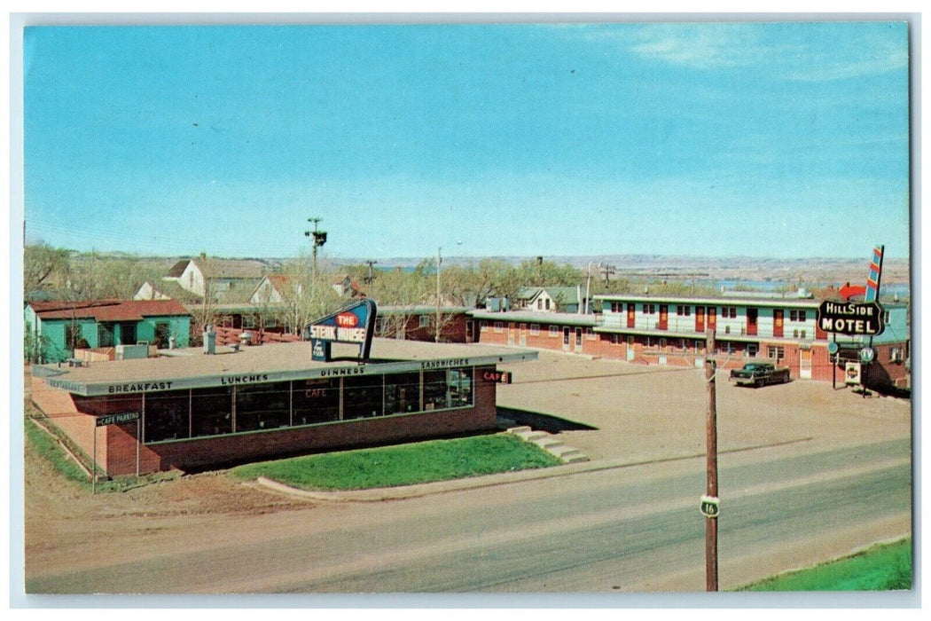 c1960 Hillside Motel Exterior Building Chamberlain South Dakota Vintage Postcard