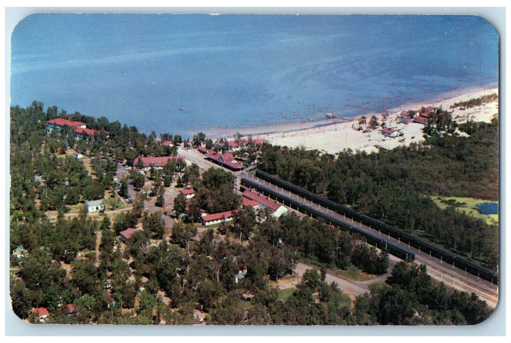 c1950's Aerial View Grand Beach Winnipeg Manitoba Canada Vintage Postcard