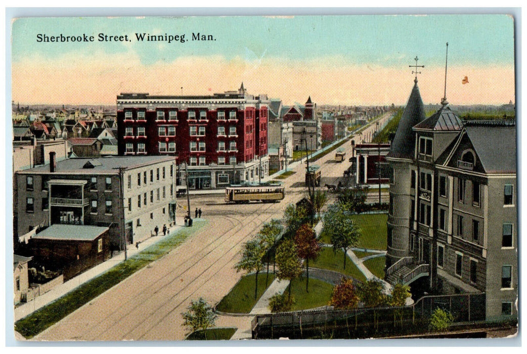 1915 Sherbrooke Street Winnipeg Manitoba Canada Antique Posted Postcard