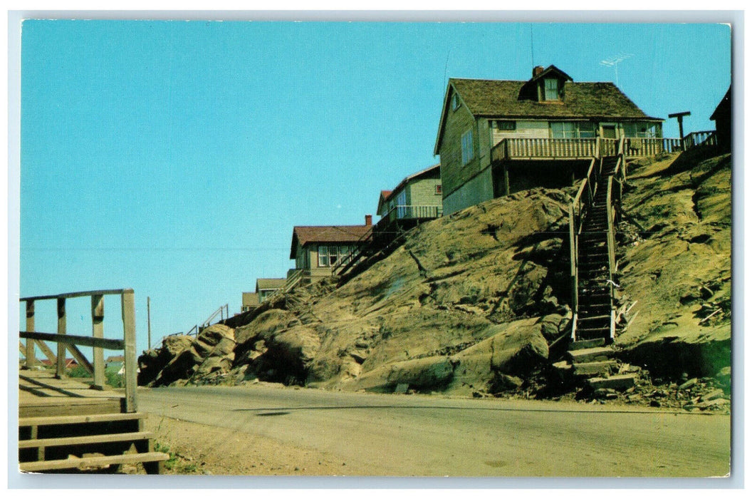 c1950's Short Step to Front Door Flin Flon Manitoba Canada Postcard