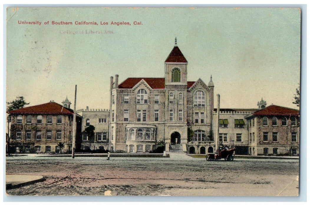 1908 Exterior University Southern California Los Angeles California CA Postcard