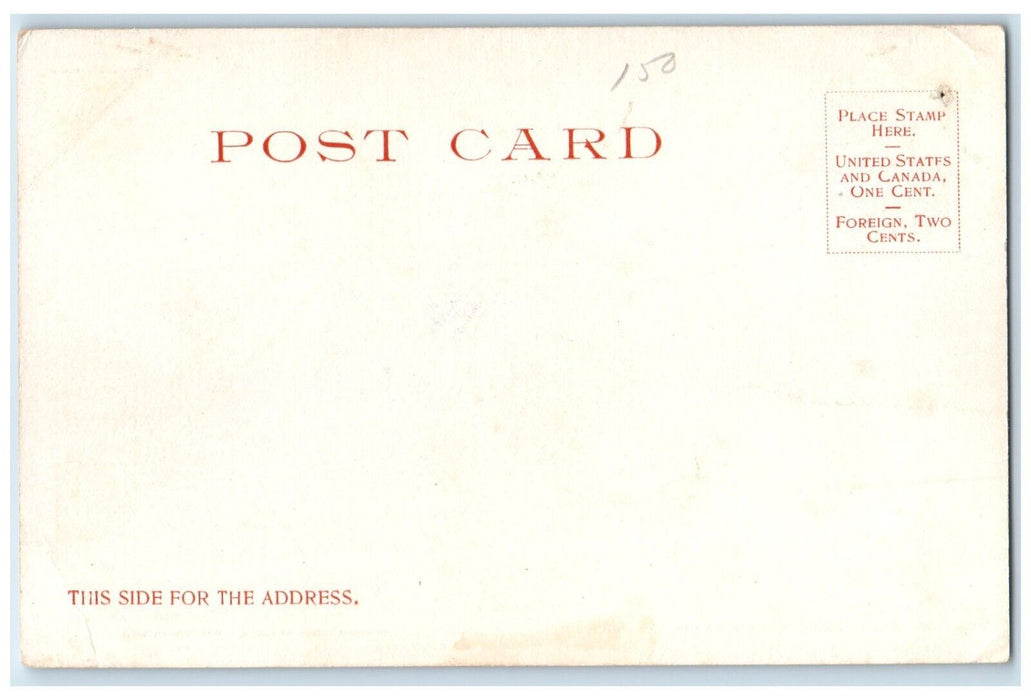 c1905 Old Mission Church Chapel Exterior Field Mackinac Island Michigan Postcard