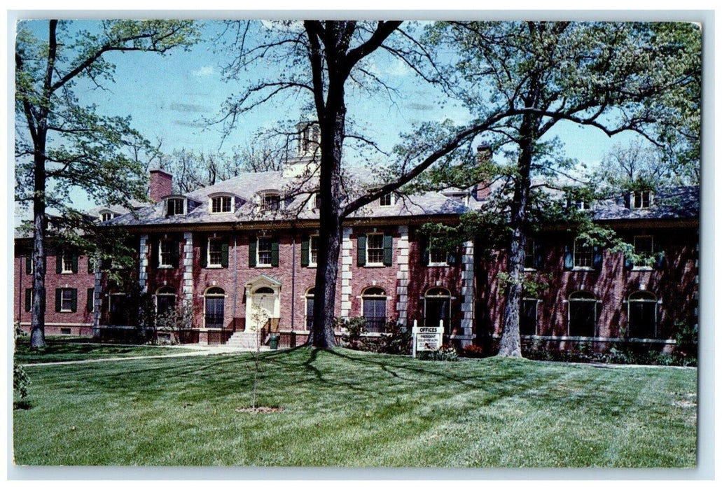 1972 Olivet College Administrative Office Exterior Olivet Michigan MI Postcard