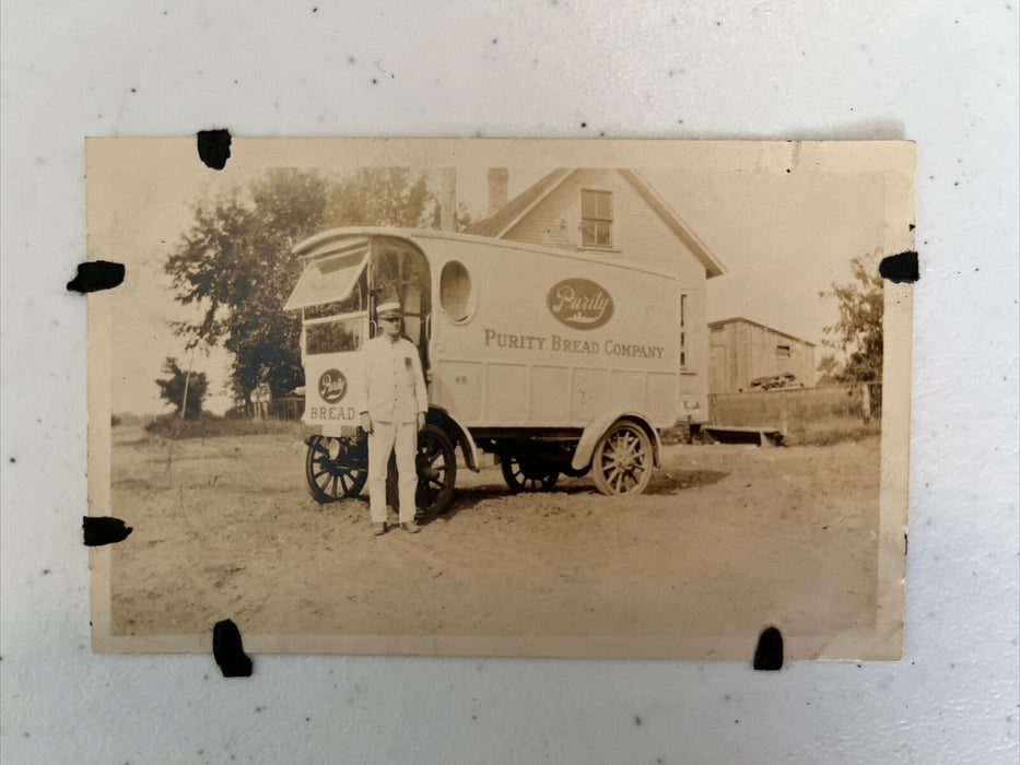 c1920 Purity Bread Company Wagon Truck Employee Occupational Photo