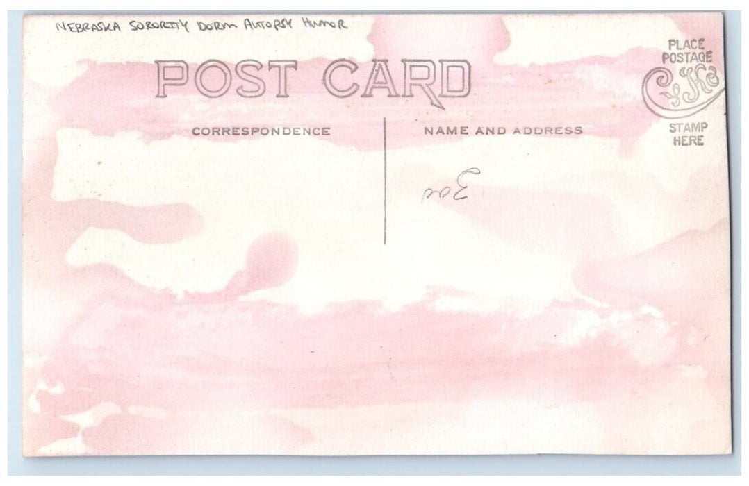 c1910's College Fraternity Dorm Surgery Medical Humor NE RPPC Photo Postcard