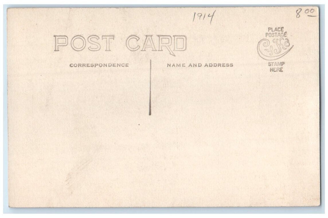 1914 SS Keenora Steamship Lake Winnipeg View Linde Manitoba RPPC Photo Postcard