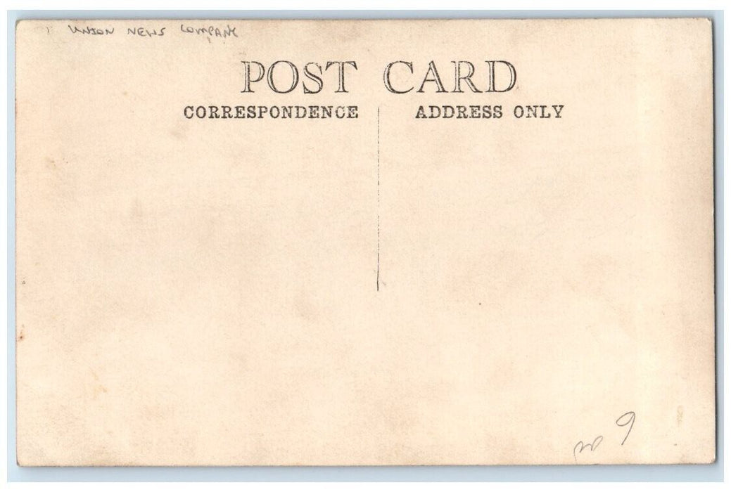 c1920's Union News Company Man Studio New York City NY RPPC Photo Postcard