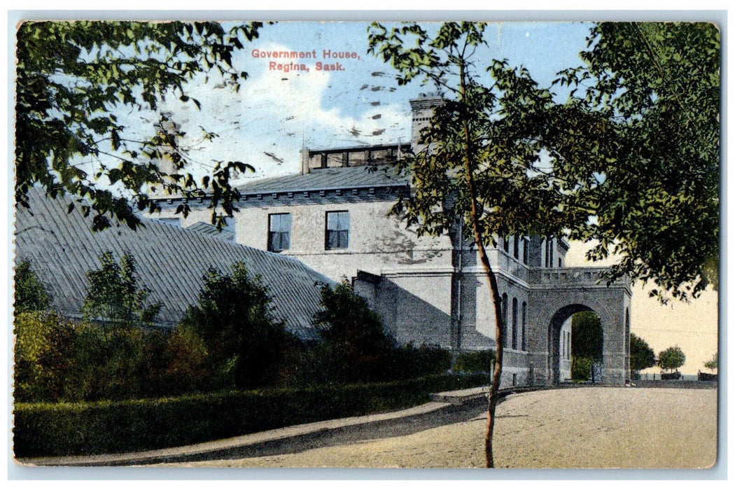 1915 Government House Regina Saskatchewan Canada Antique Posted Postcard