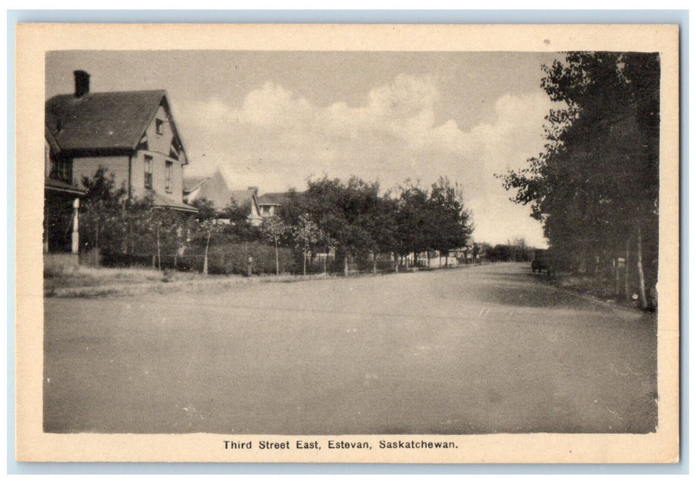 c1940's Third Street East Estevan Saskatchewan Canada Vintage Postcard