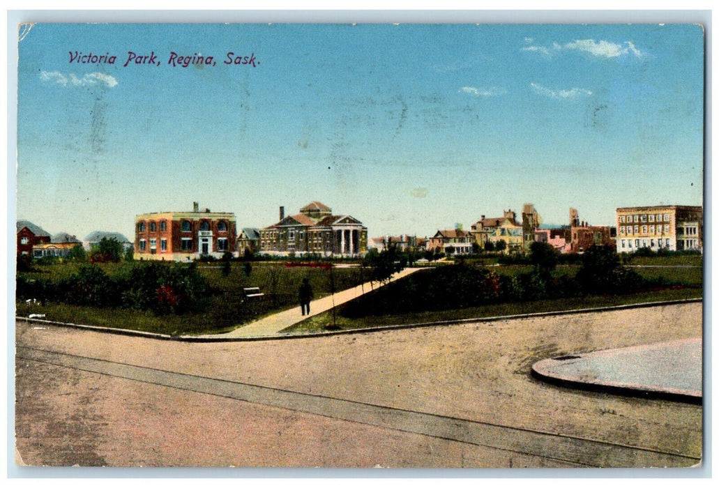 1914 Victoria Park Regina Saskatchewan Canada Antique Posted Postcard