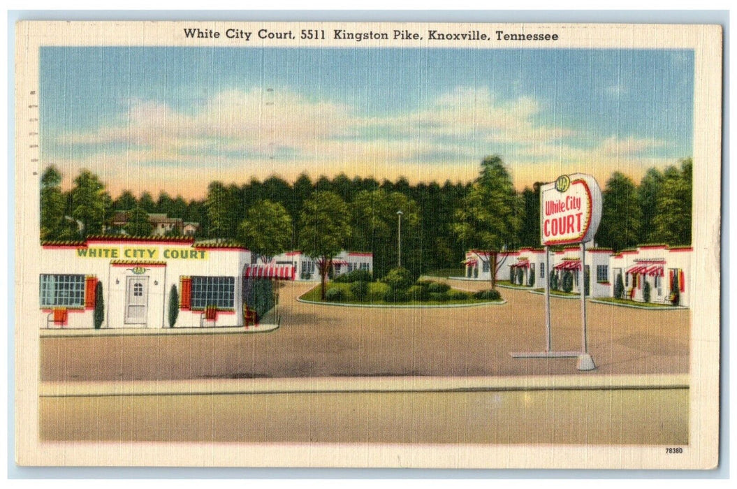 1952 White City Court Kingston Pike Knoxville Tennessee TN Vintage Postcard