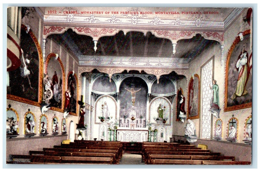 c1910's Chapel Monastery Of The Precious Flood Montavilla Portland OR  Postcard