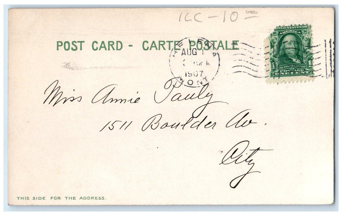 1907 Gunther's Confectionary 212 State St. Interior View Chicago IL Postcard