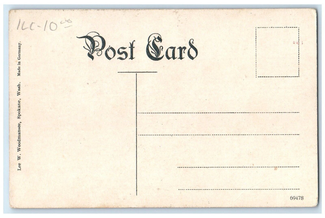 c1910's 26Ton Door Safe Deposit Vault Union Trust Co. Spokane WA Postcard