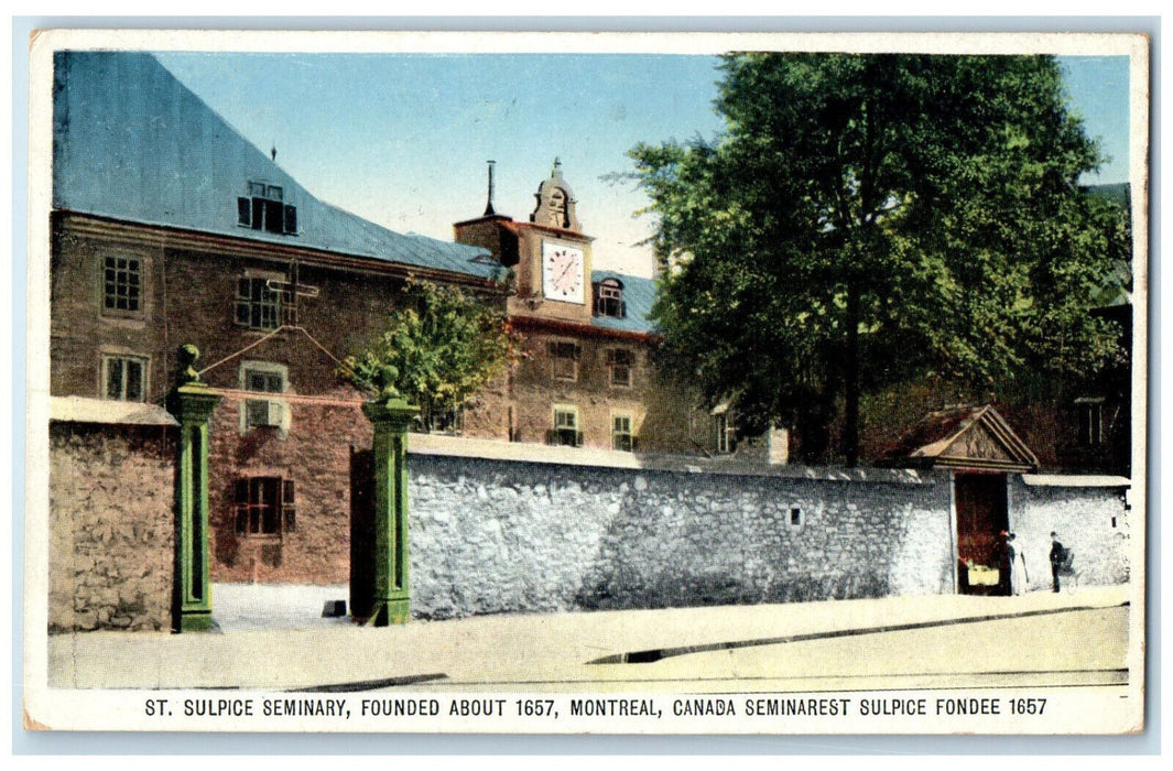 1936 St. Suplice Seminary Founded About 1657 Montreal Quebec Canada Postcard