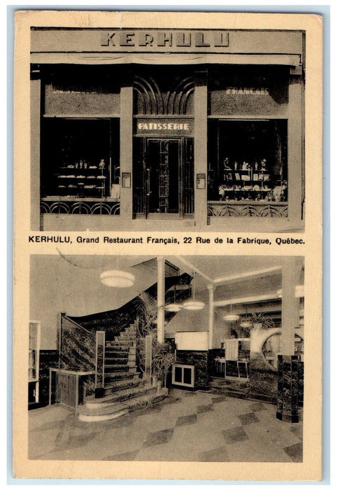 1939 Adams Motel and Restaurant Gaspe Quebec Canada Multiview Postcard