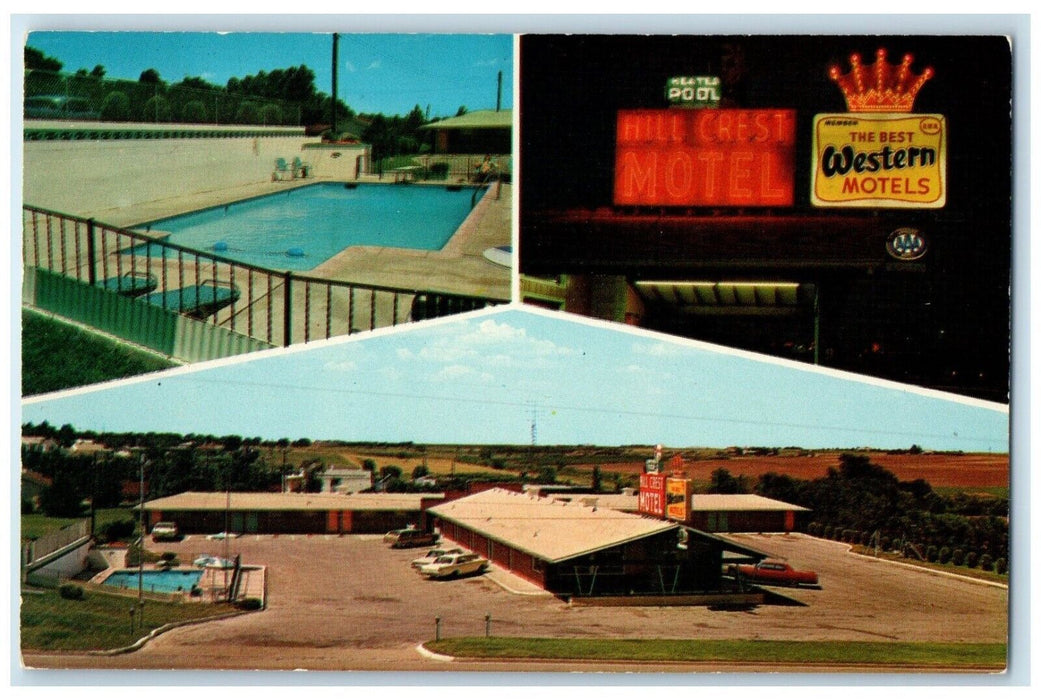 c1960's Hill Crest Motel Pratt's Finest Motel Exterior Pratt Kansas KS Postcard