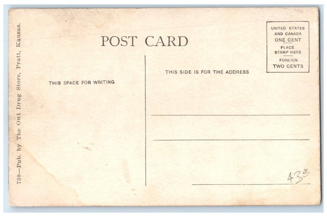 c1912 Exterior Building Mill Office Pratts Best Flour Mill Pratt Kansas Postcard