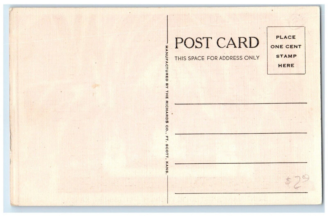 c1940 Saint Mary's Catholic Church Chapel Altar Chairs Pittsburg Kansas Postcard