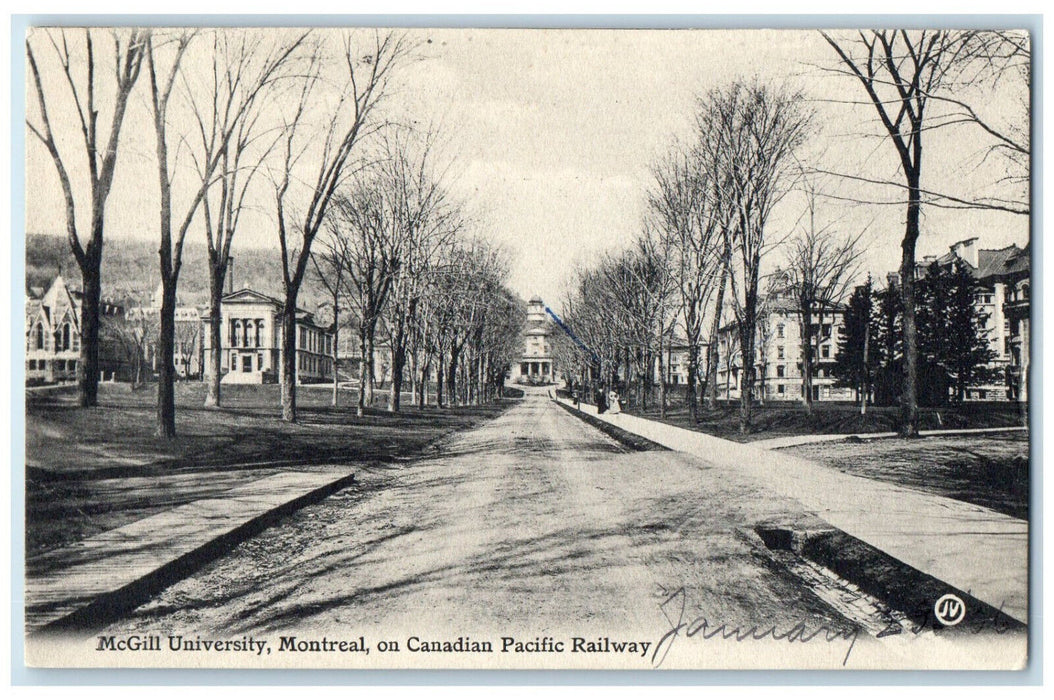 1906 McGill University Montreal on Canadian Pacific Railway Canada Postcard