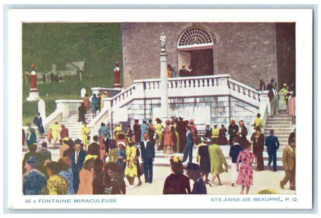 c1920's Fontaine Miraculeuse Ste-Anne-De-Beaupre Quebec Canada Postcard