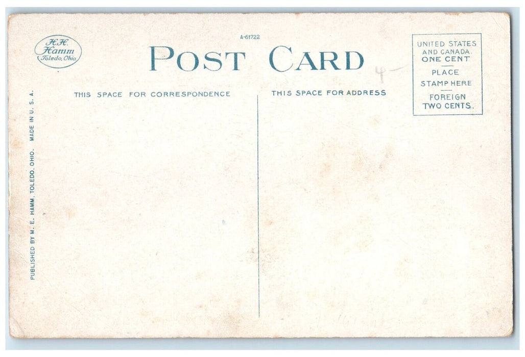 c1920 Exterior Dort School Building Flint Michigan MI Unposted Antique Postcard