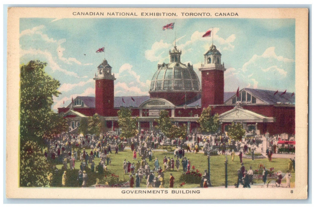 1948 Governments Building Canadian National Exhibit Toronto Canada Postcard