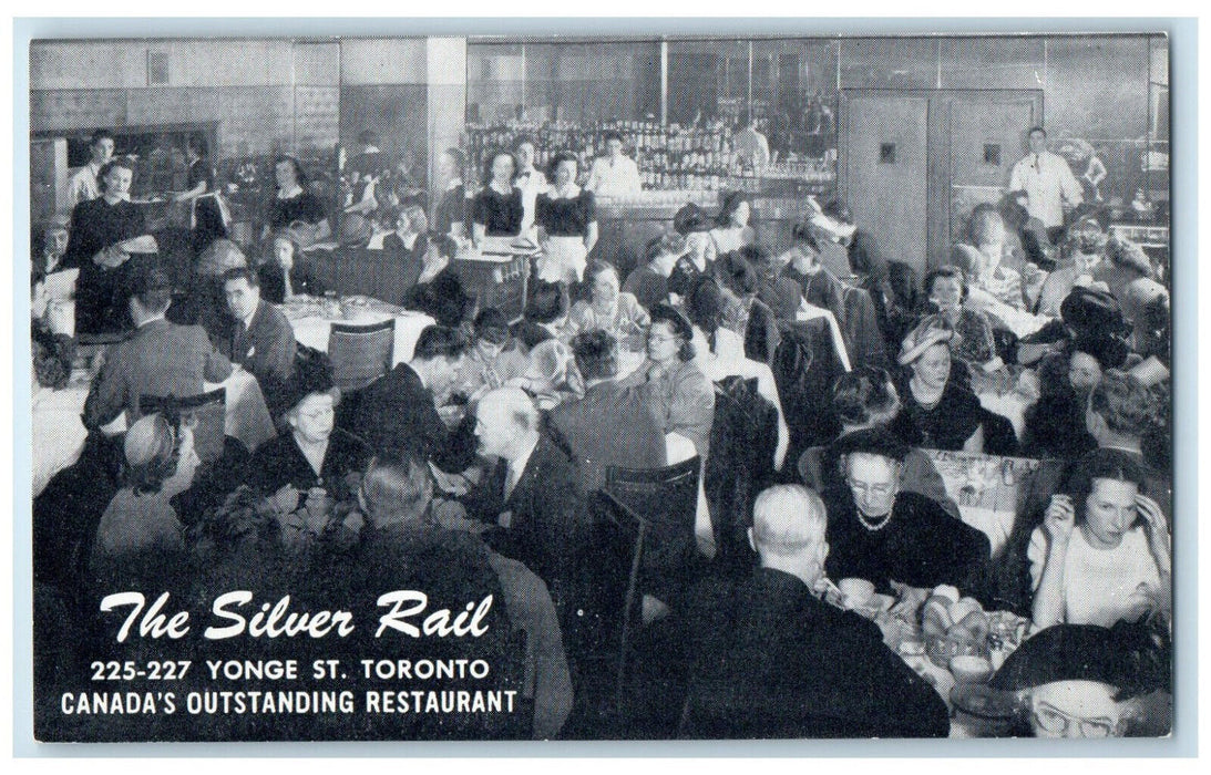 c1940's Guests at The Silver Rail Yonge Street Toronto Ontario Canada Postcard