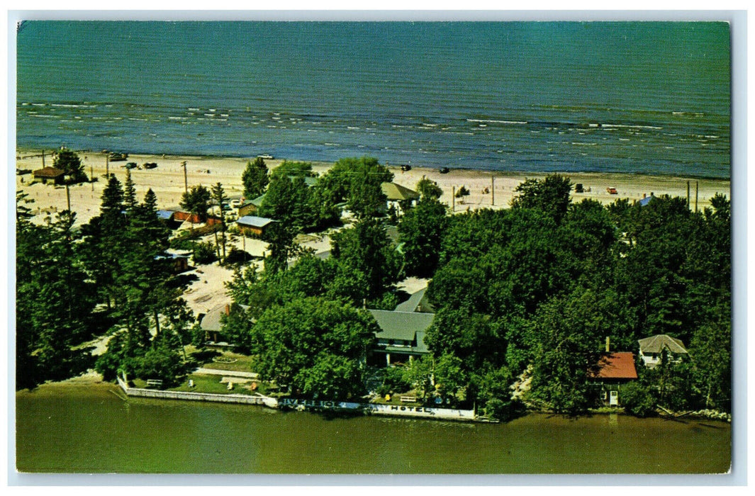 c1960's Riverside Hotel on the Nottawasaga River Ontario Canada Postcard