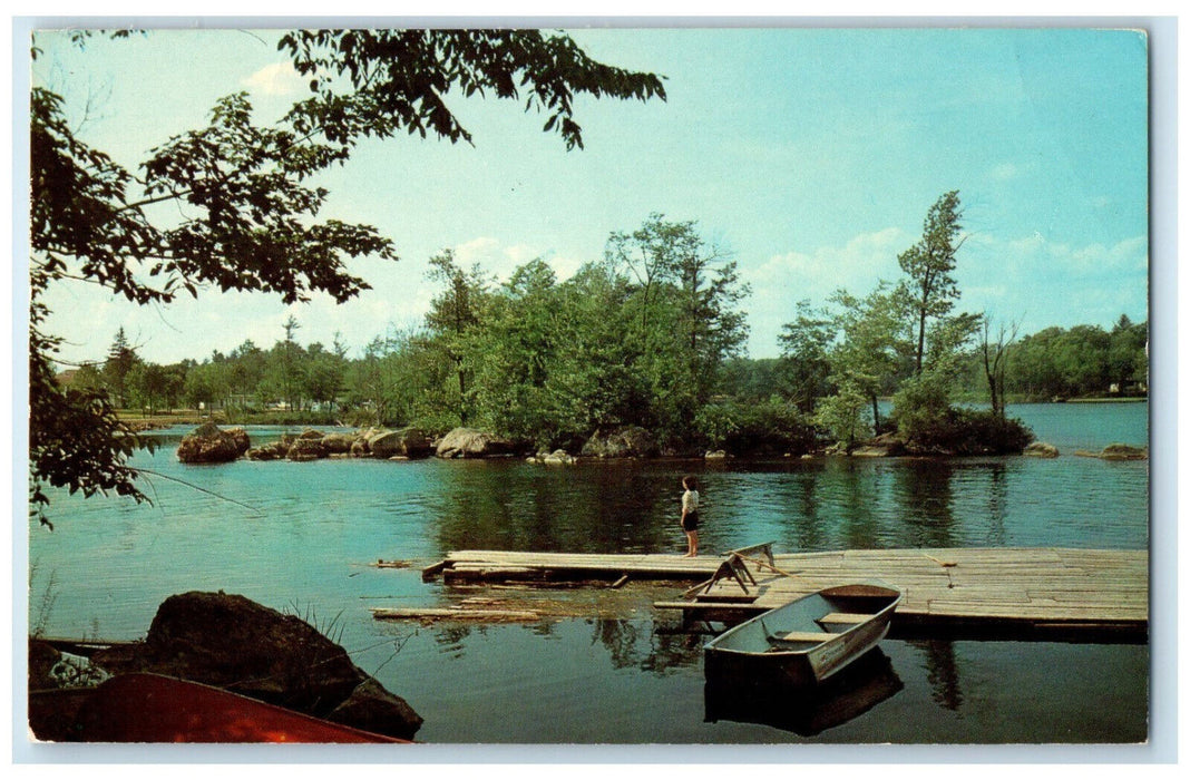 c1950's Hydro Island on Buckhorn Kawartha Lakes Tourist Region Canada Postcard