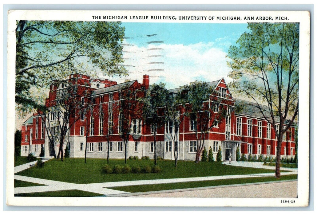 1936 Michigan League Building University Michigan Ann Arbor Michigan MI Postcard