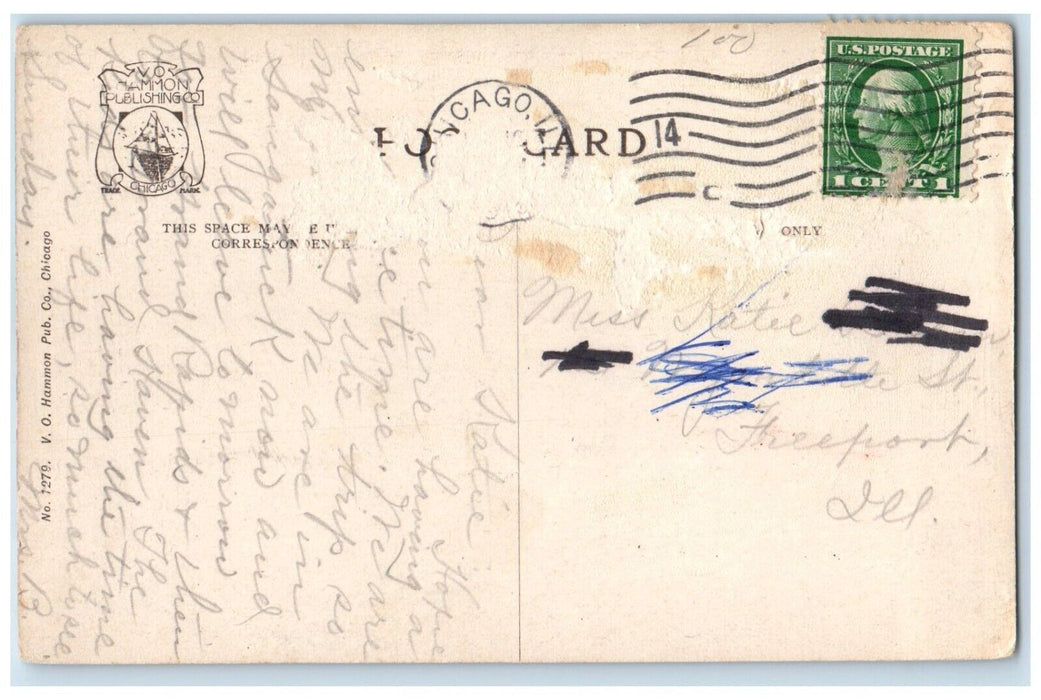 1910 Scenic View Bathing Beach South Haven Michigan MI Antique Vintage Postcard