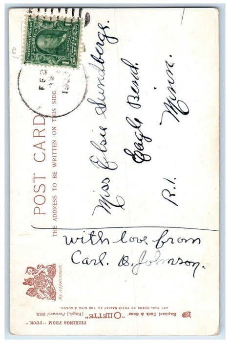 1903 Pickings From Puck In The Midst Of Packing Oilette Tuck's Antique Postcard